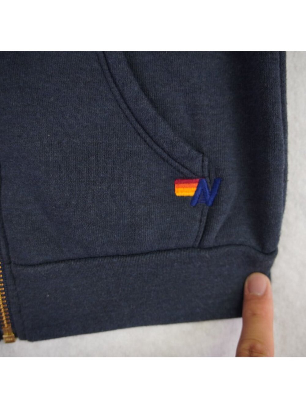 Aviator Nation Kids Venice Rainbow Full Zip Hoodie Boys Size 6 Cotton Blend USA - Picture 6 of 16
